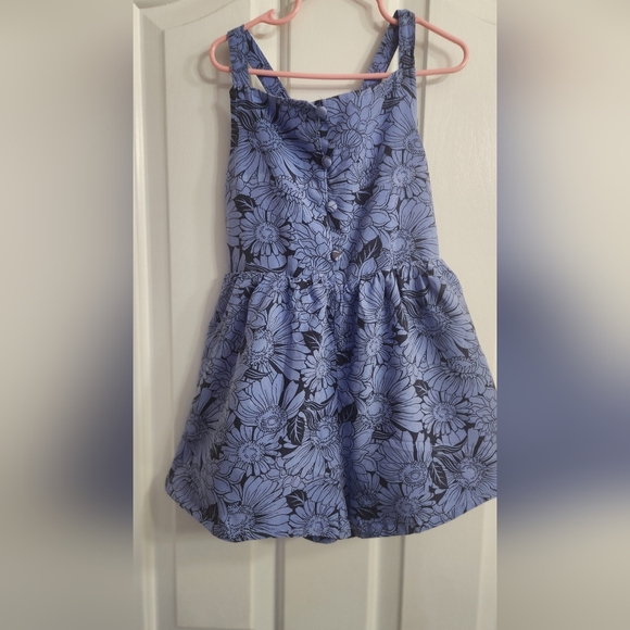 Haute Hippie Kids Style Blue Daisy Cross Strap Romper Size M 7/8 - Picture 2 of 5